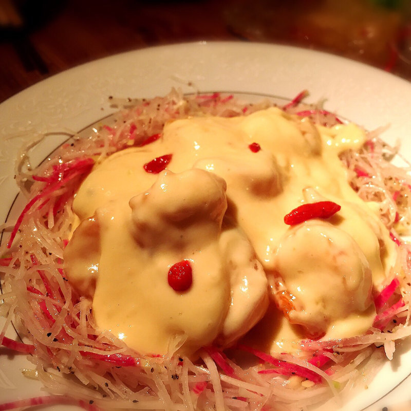 海老のふんわりマヨネーズ炒め(月世界)