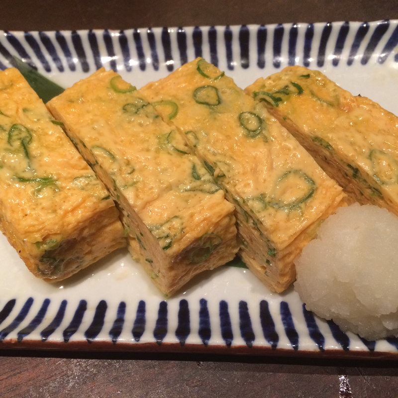 京都九条葱の出汁巻き玉子(魚米 新宿店)