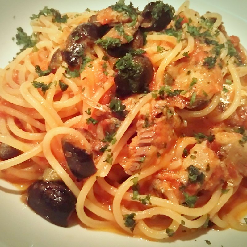 イワシ入りプッタネスカソース スパゲッティ(PIZZA DA BABBO)