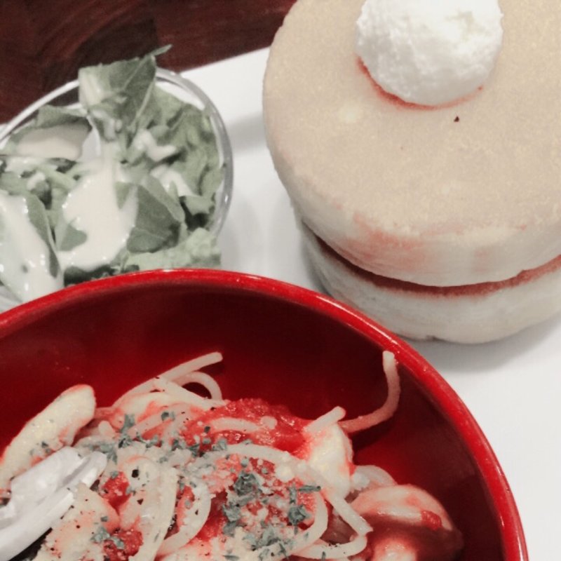 パスタとパンケーキのセット(星乃珈琲店 名古屋ユニモール店)