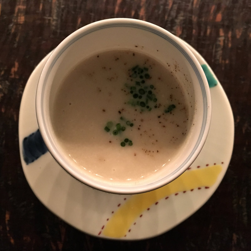 ハマグリとキノコのすり流し(松玄 恵比寿)