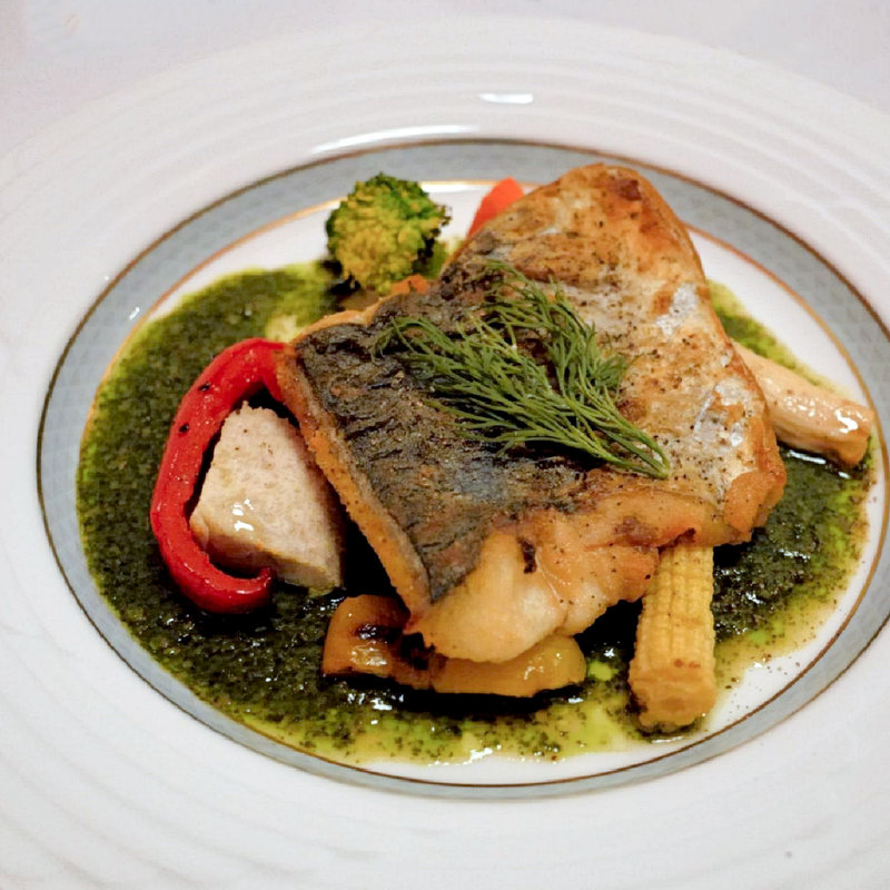 本日のお魚ソテー ジェノバソース(オーベルジーヌ （Aubergine）)