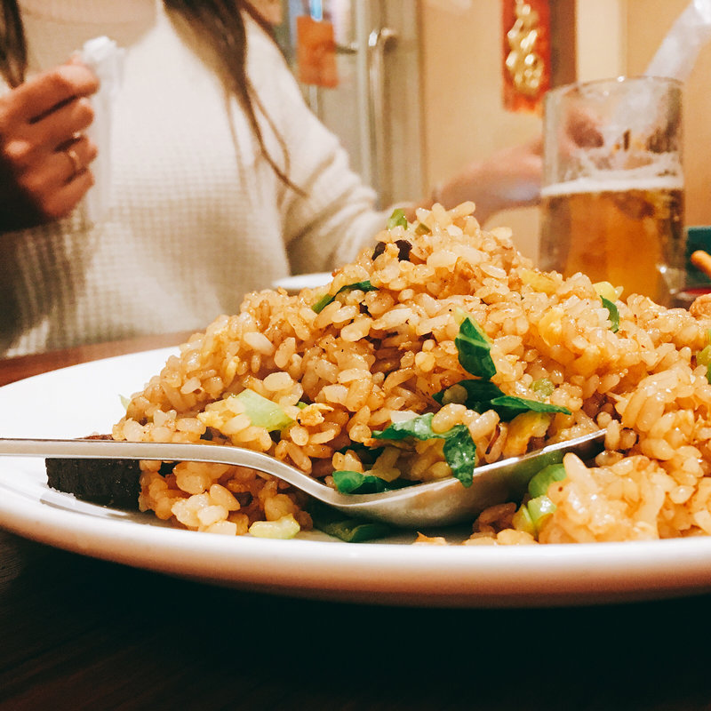 青菜叉焼チャーハン(中華粥 香港ロジ 渋谷桜丘町店)