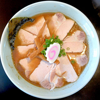 濃厚魚介そば+焼煮豚増し(牟岐５５ラーメン （むぎごーごーらーめん）)