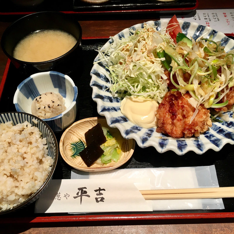 葱やの唐揚げ定食(葱や平吉 高瀬川店 （ねぎやへいきち）)