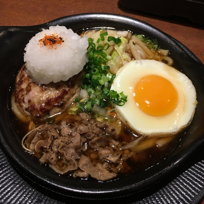 牛鍋風鬼おろしバーグ(びっくりドンキー千日前アムザ店)