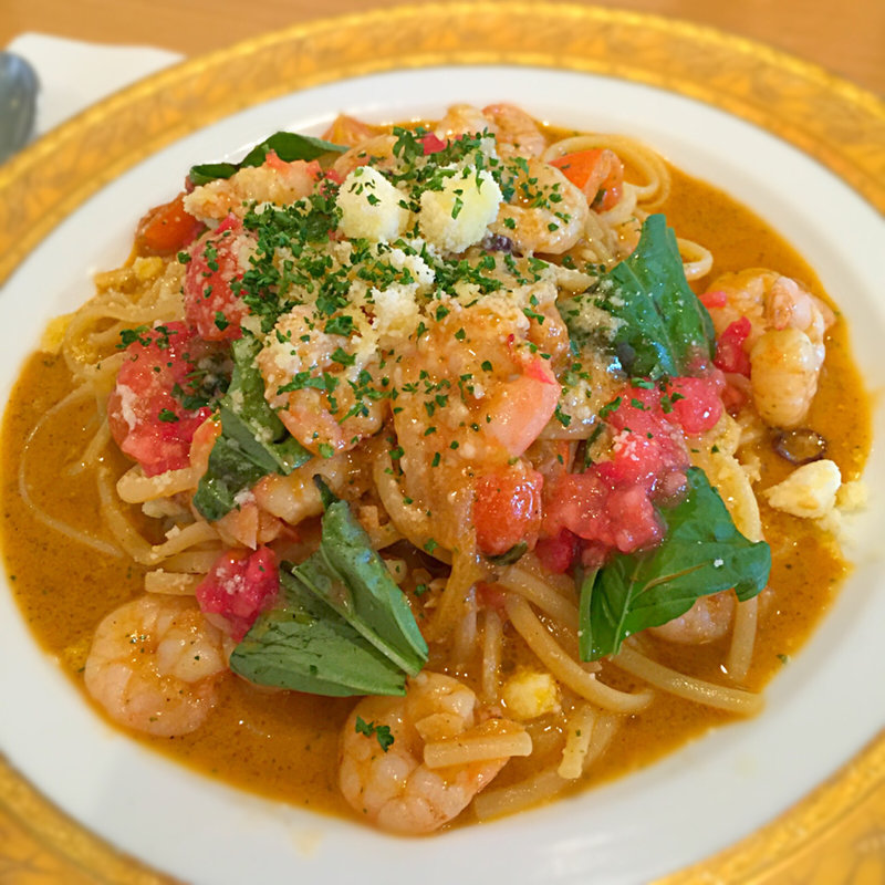 海老のトマトパスタ(レストランウチエ)