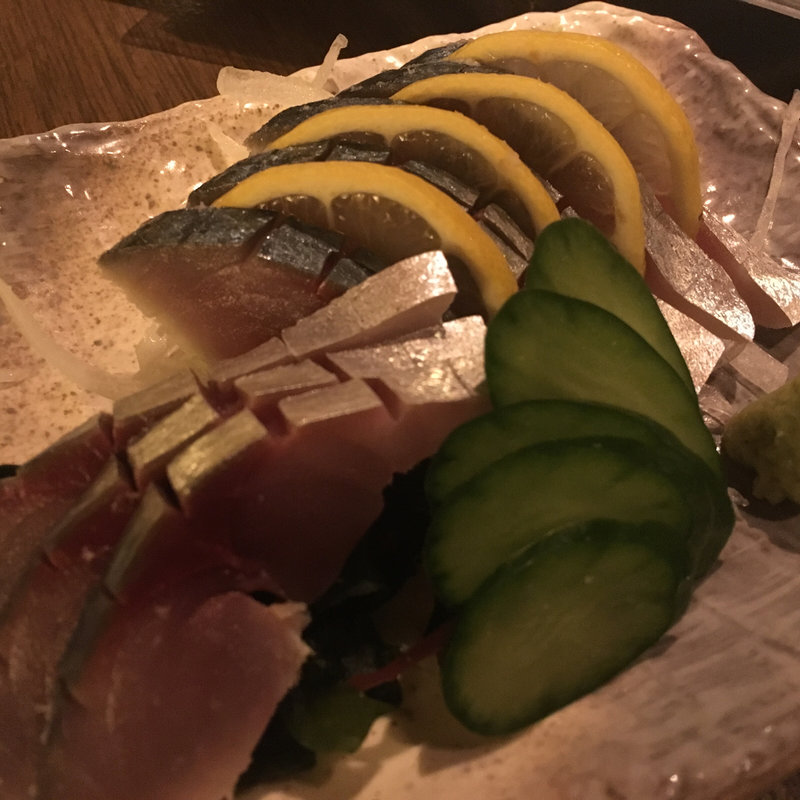 しめ鯖のお造り(アカベコ)