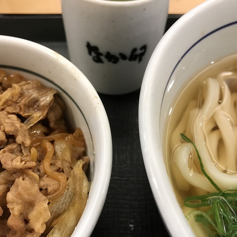 はいからうどんとミニ牛丼(なか卯 梅田東店 )