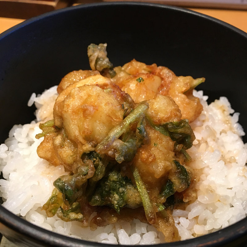 海鮮と百合根のかき揚げごはん(麺匠の心つくし つるとんたん 六本木店)