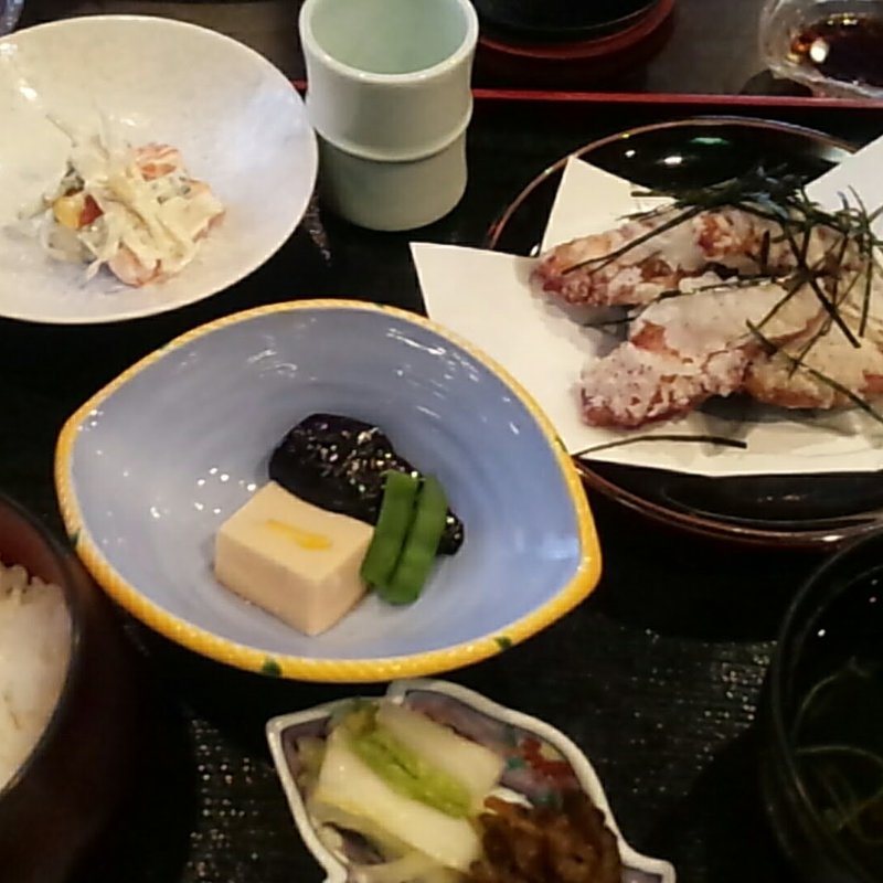 竜田揚げ定食(日本料理 喜千)