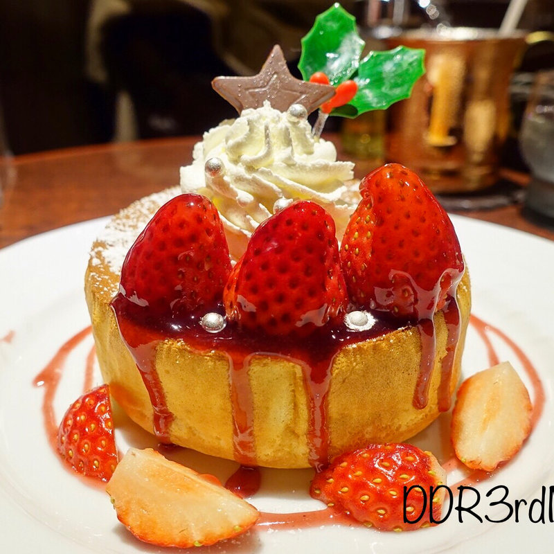 クリスマス スフレパンケーキ(星乃珈琲店 錦糸町駅前店)