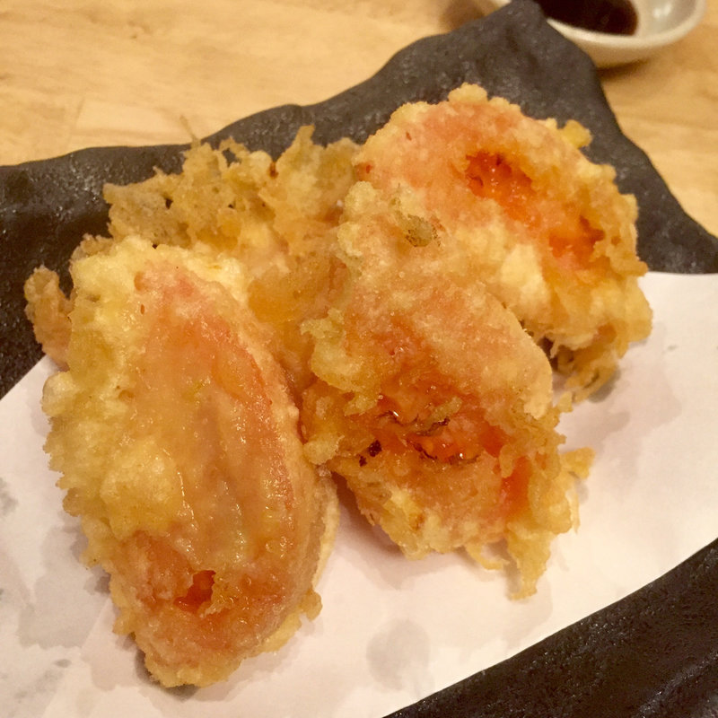 トマトの天ぷら(あおやぎ)