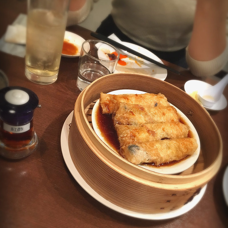 湯葉巻きのオイスターソース(京華小吃)