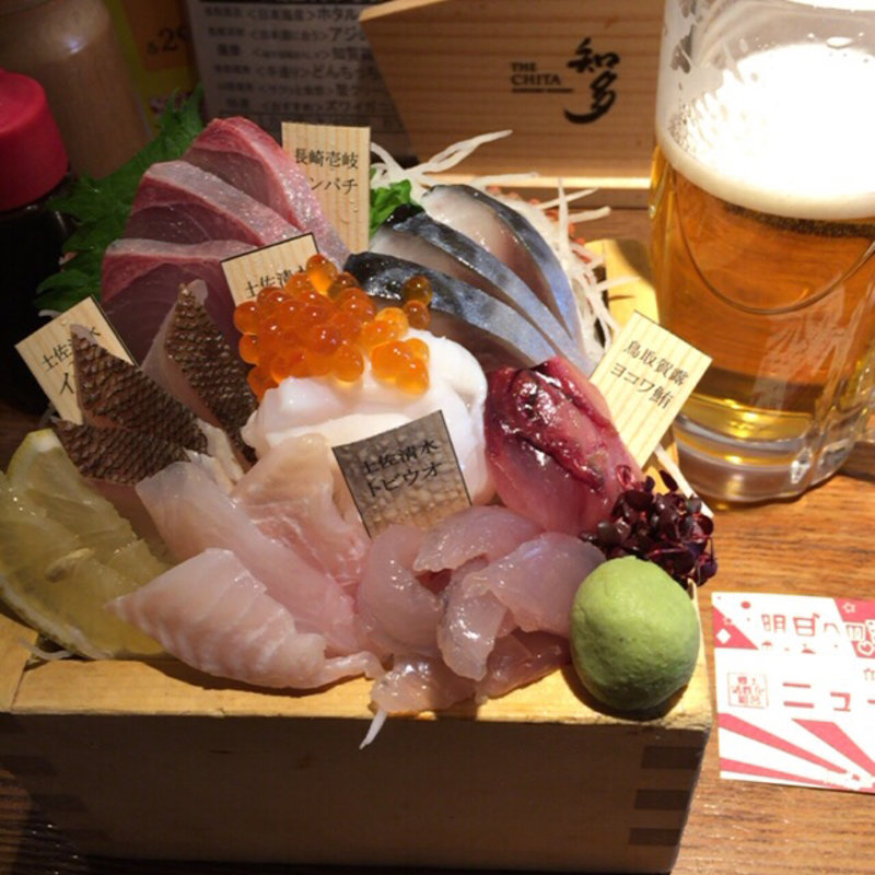 天然地魚五種枡盛(ニューワールド)