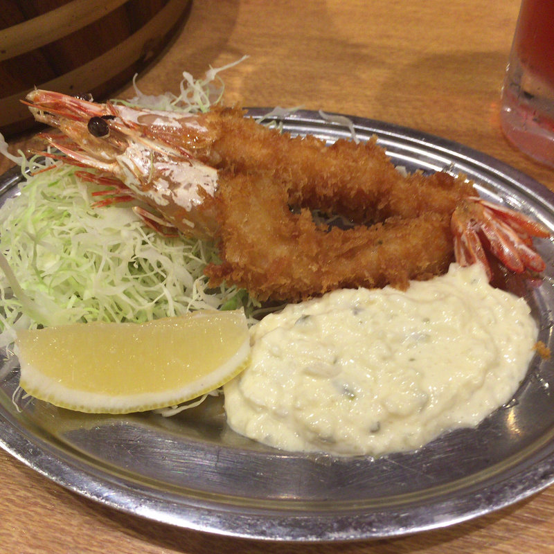 有頭海老フライ(市場食堂　駅前 サンキタ店 （いちばしょくどう えきまえ）)
