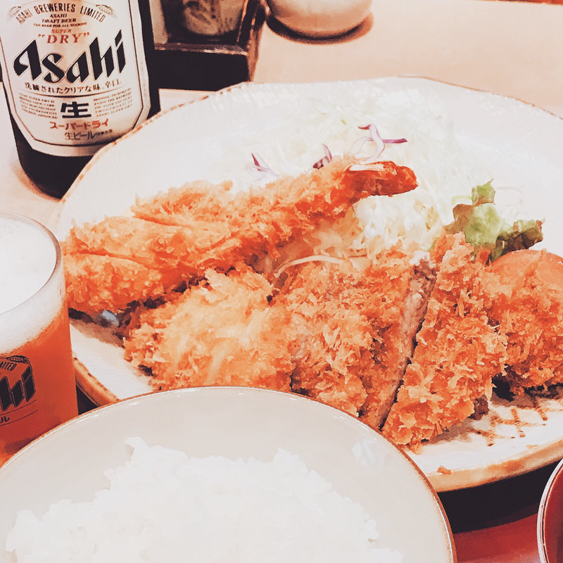 ミックス盛合せ定食(かつふみ )