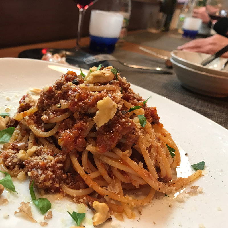 有田牛とクルミのボロネーゼ スパゲッティ(ラ フォンターナ アッヅッラ)