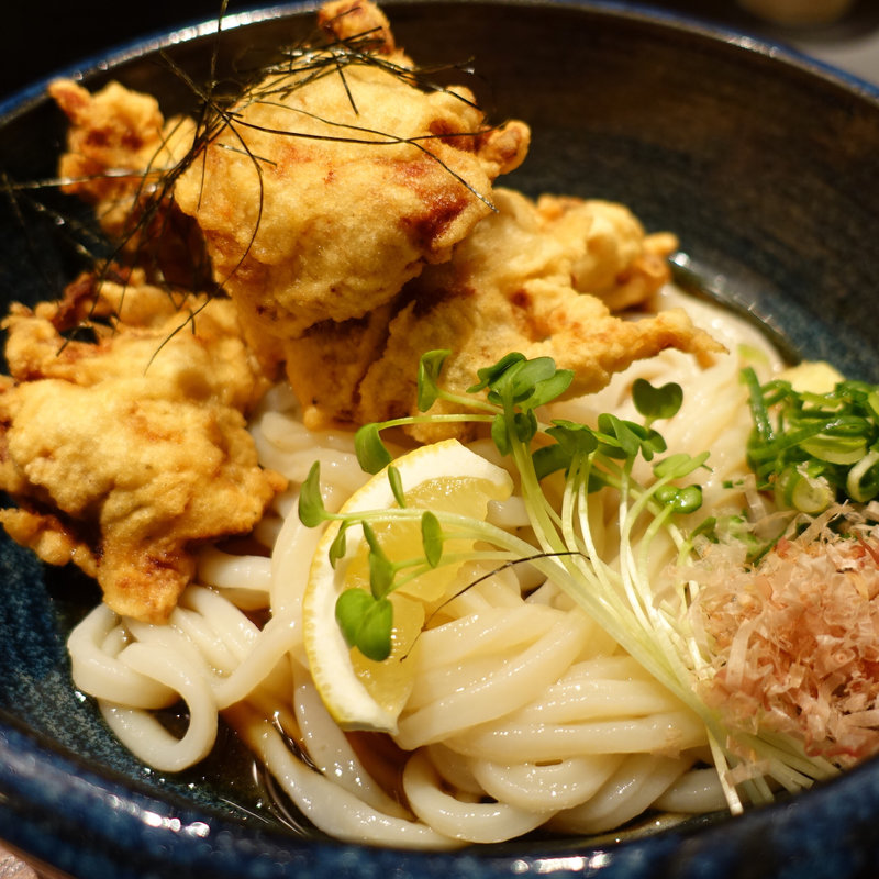 鶏天ぷらぶっかけうどん 冷や(麺工房北の )
