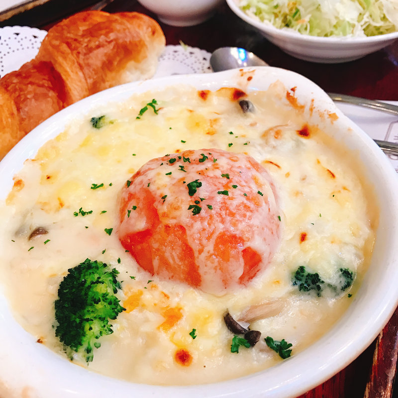 トマトときのこのグラタンセット(るぽ・コーヒーハウス)