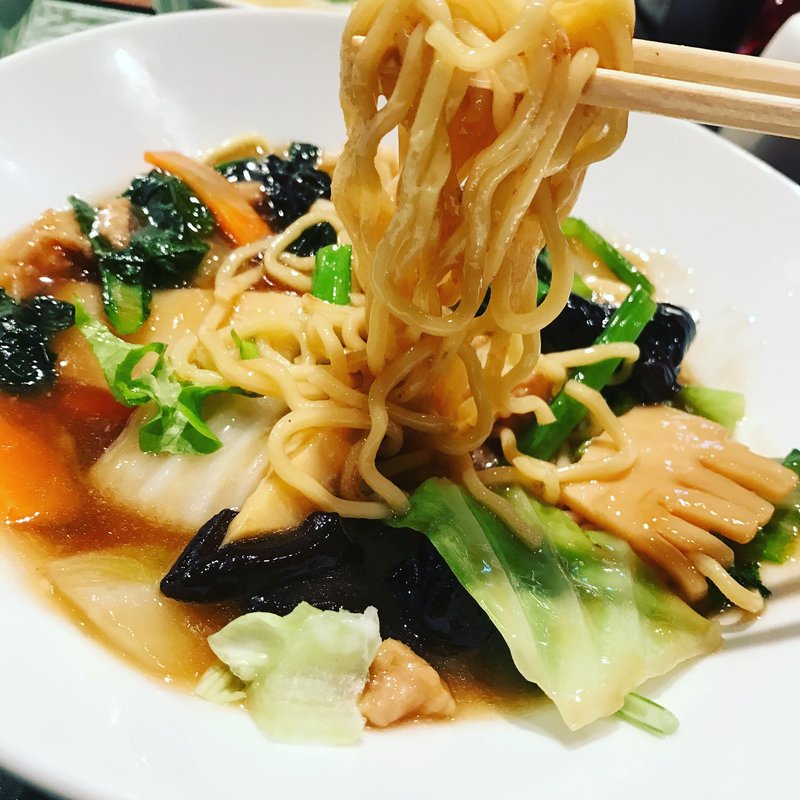 五目焼きそば定食(チャイニーズビストロ蘭亭茶屋町店)