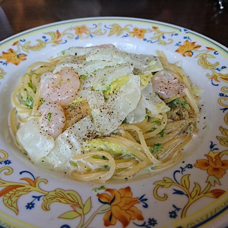 海老と白菜と生海苔のクリームソース(パスタランチ)(Gavino(ガヴィーノ))