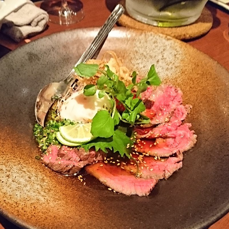 佐賀牛ローストビーフ ユッケ風(木乃芽)