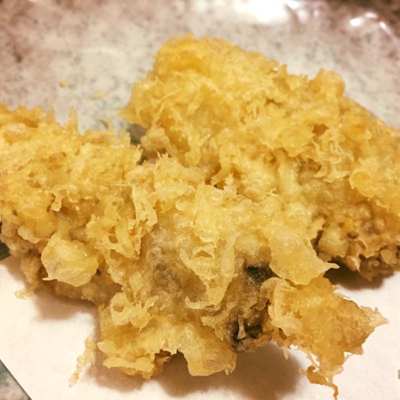 牡蠣の天麩羅(手打蕎麦よしみや)