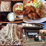 鳥の唐揚げともりそばセット