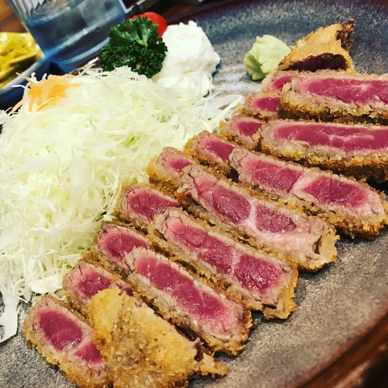 牛カツセット(とんかつ薩摩 ヨドバシ梅田店)