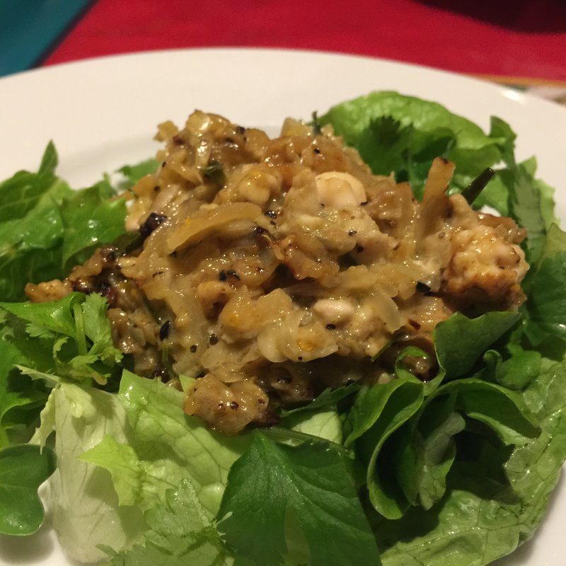 白子のスパイス炒め(ガラムマサラ)