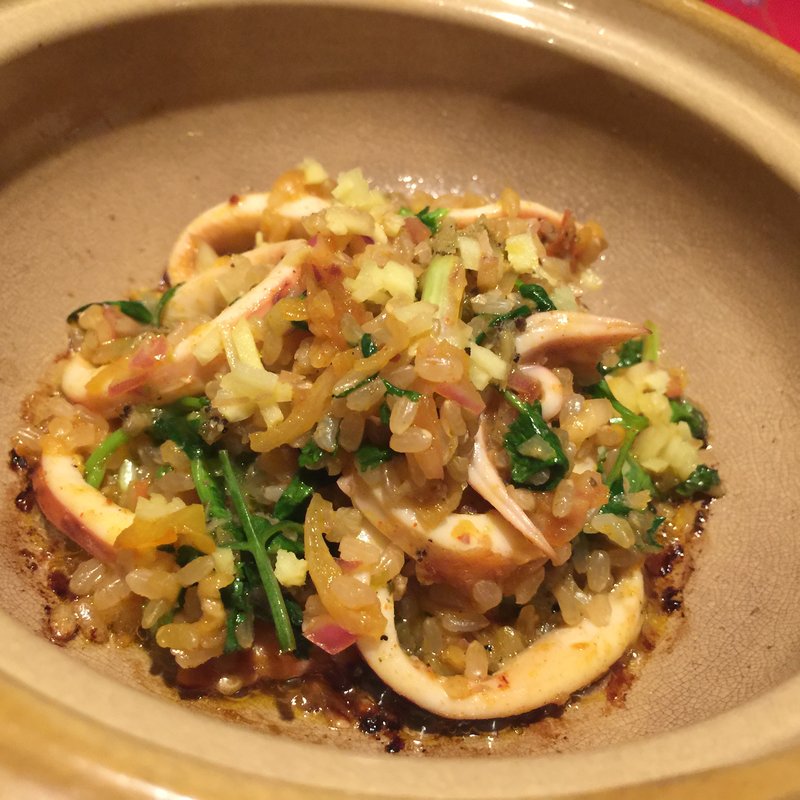 イカのサラダライス焼き(ガラムマサラ)