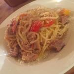 塩漬けポークとフレッシュトマトのパスタ(リロイズ)