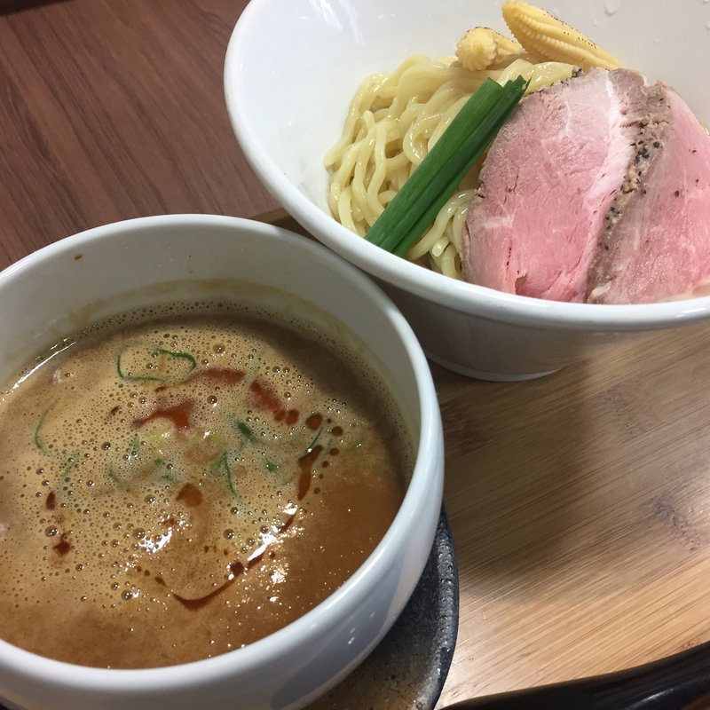 海老味噌つけ麺(らーめん 四恩)