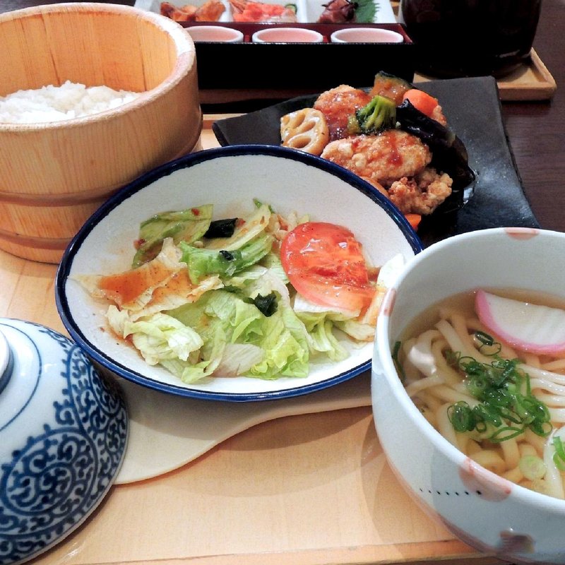 純輝鶏の黒酢和え定食(おひつごはん四六時中 イオン綾川店 （【旧店名】年年歳歳 イオン綾川店）)