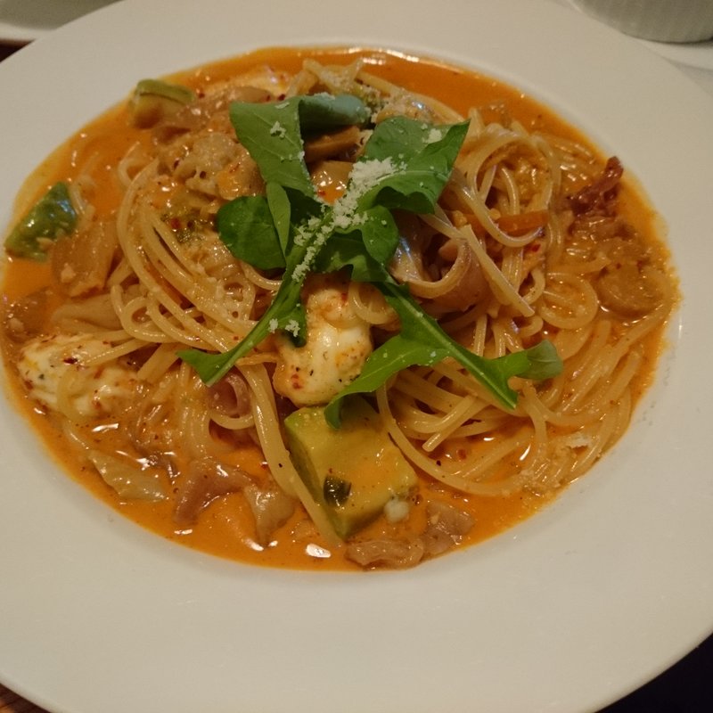 牛すじとキムチのチーズクリームスパゲッティ(グルービー 大甕店 （Groovy）)