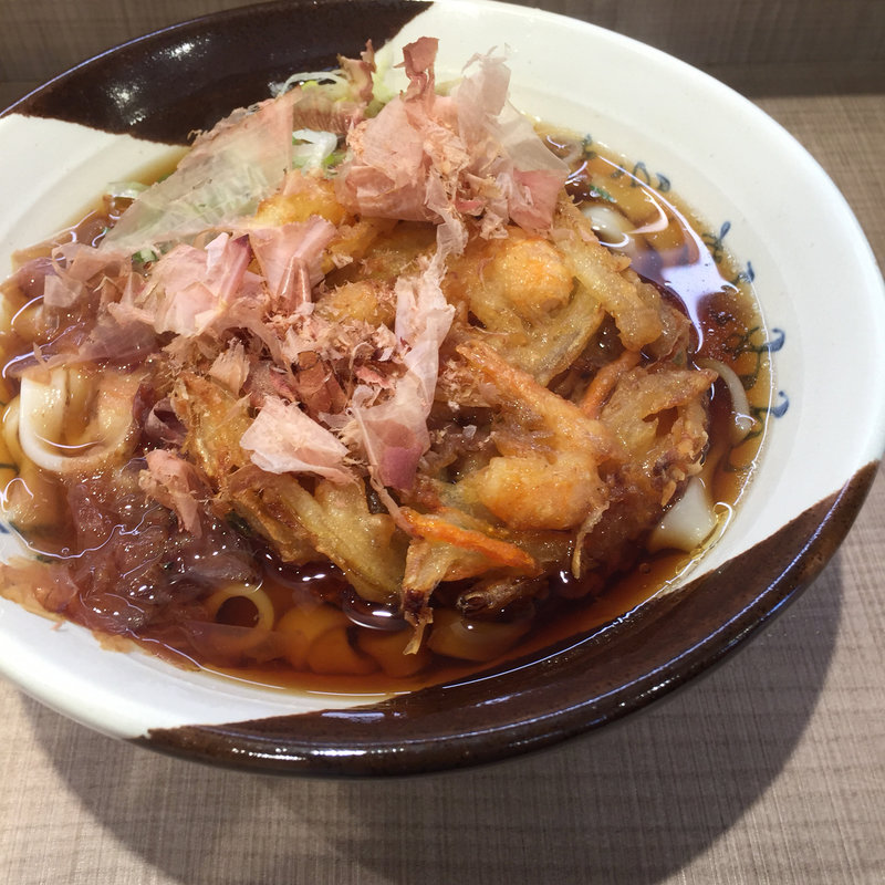 かき揚げきしめん(住よし JR名古屋駅5・6番線)