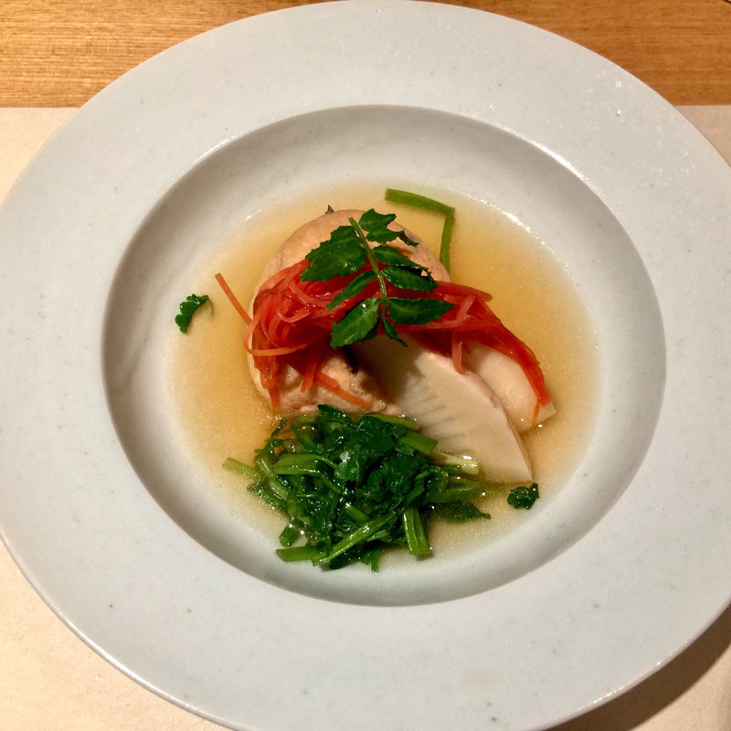 新筍と京がんもの炊合せ(銀座 圓 Ginza Maru)