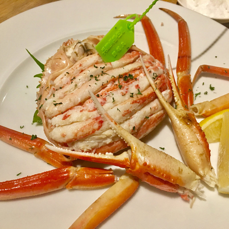 鳥取県境港産松葉蟹の塩ゆで(歩路庵 中目黒 （ポジアン）)