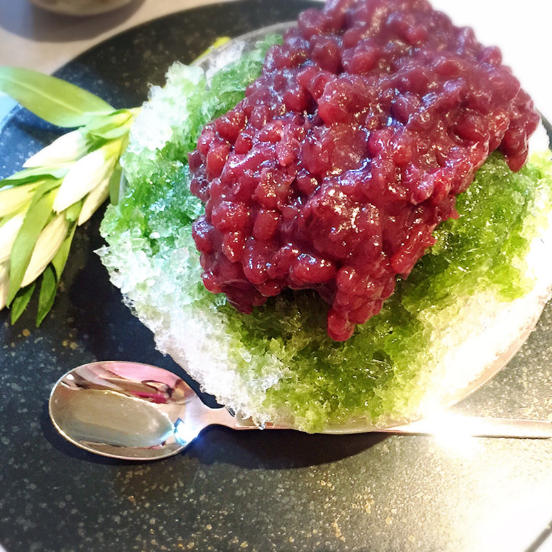 氷白玉宇治金時(茶房 雲母)