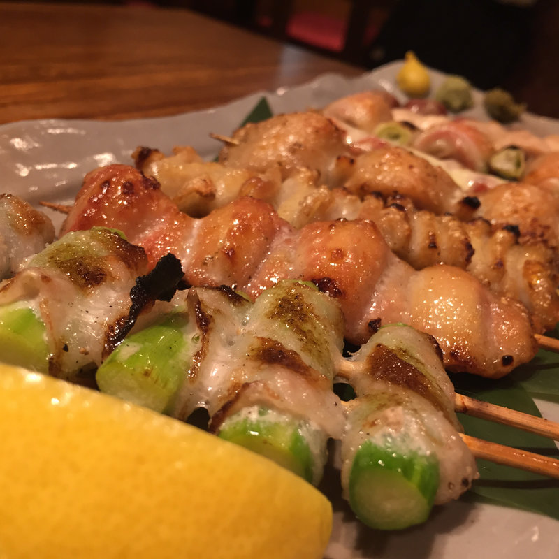 串焼きの盛り合わせ八種盛り(地鶏酒肴庵　ハナタレ)