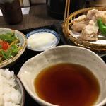 お出汁で食べる塩から揚げ定食