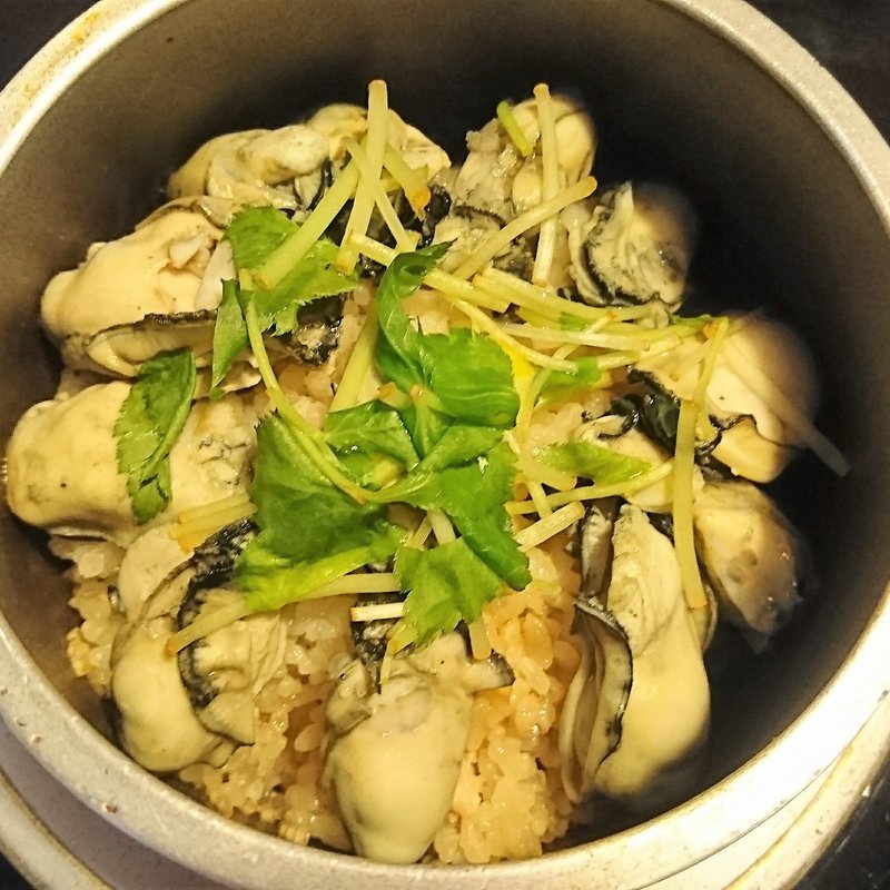 かき釜めし(銀釜 （ぎんがま）)