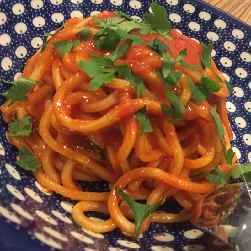 辛めのアラビアータ 中太麺(ロットチェント)