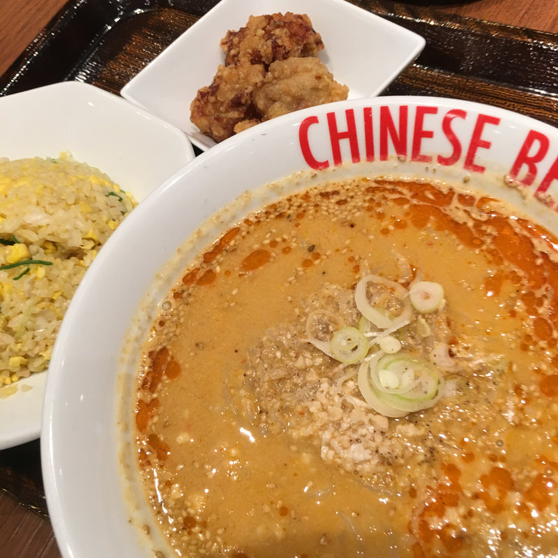 らーめん半炒飯セット （白ごま坦々麺）(紅虎餃子房 ピオレ明石店)