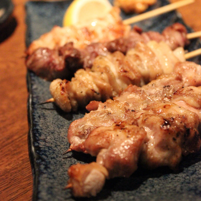 信玄鶏串盛り合わせ5串(津多家 横浜西口本店 （つたや）)