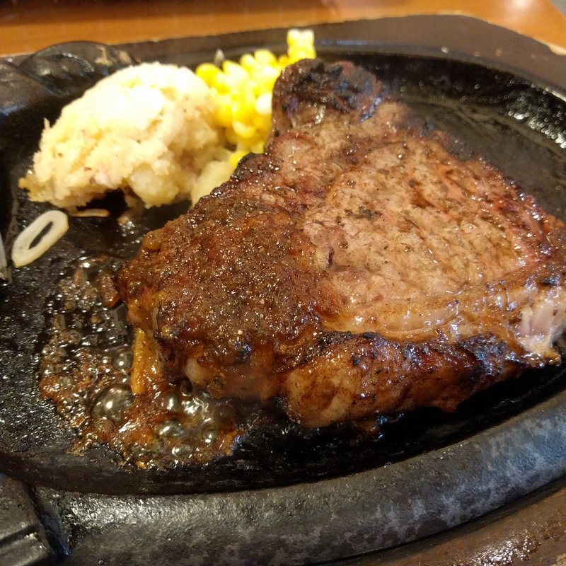 炭焼き厚切り アリゾナグレインリブロースステーキセット(ステーキハウス ブロンコビリー瀬谷店)