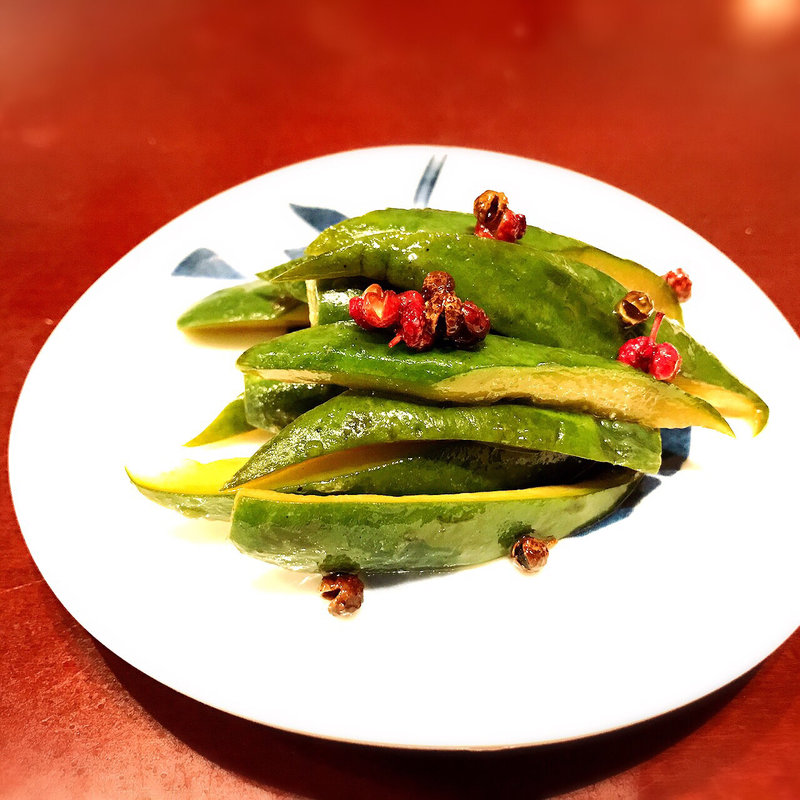 きゅうりの山椒炒め(中国酒家辰春)