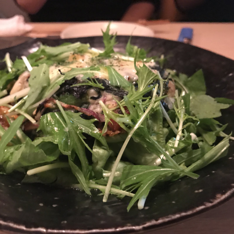 寒〆ほうれん草と豚バラの温かいポテトサラダ(松 下北沢)