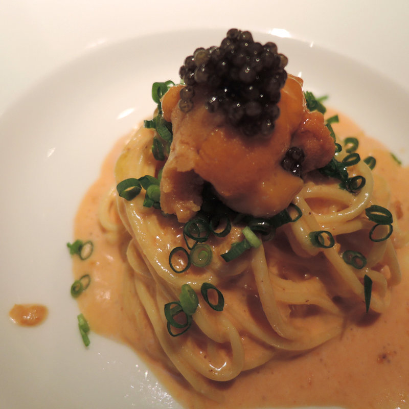 ウニのトマトクリームパスタ(イル・ソーニョ)